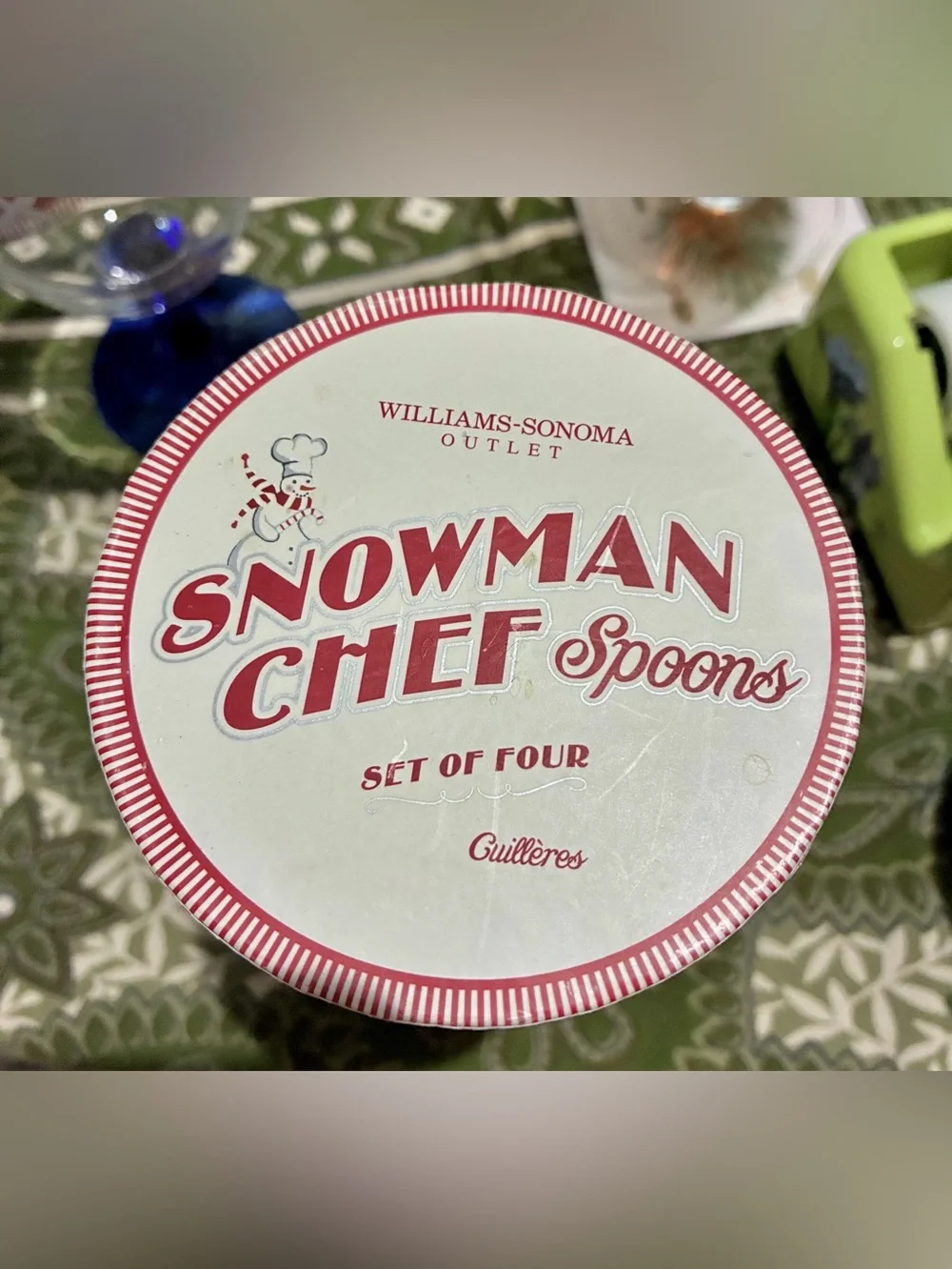 Williams Sonoma Snowman Chef Spoons Original Unopened Package.  4 in the Package